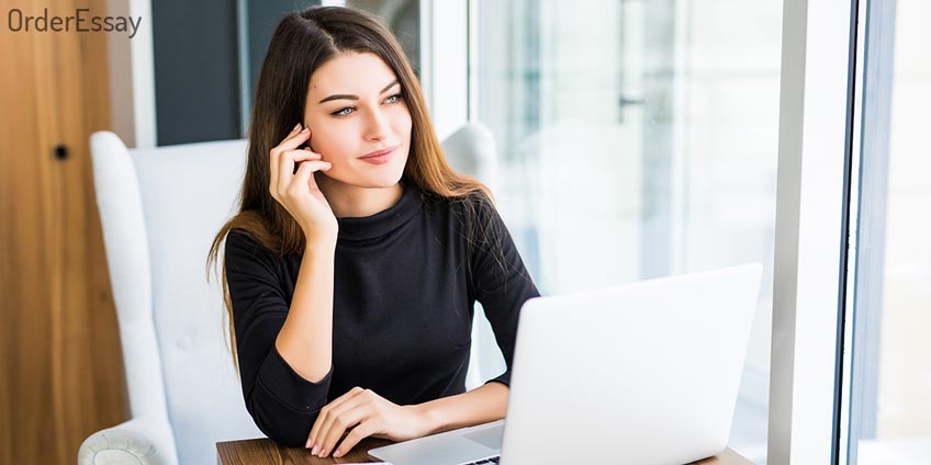 Business Woman with Notebook