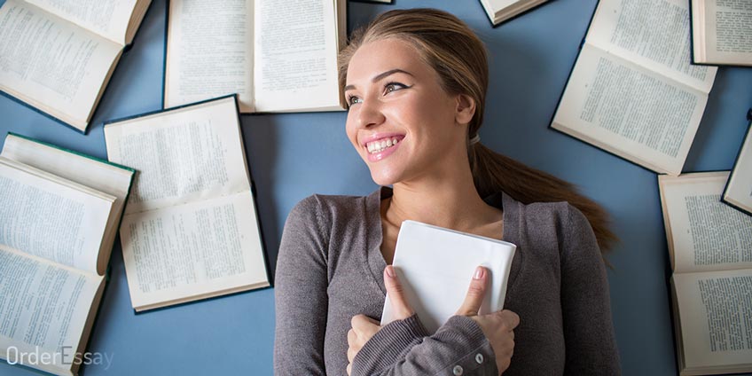 Girl with Books