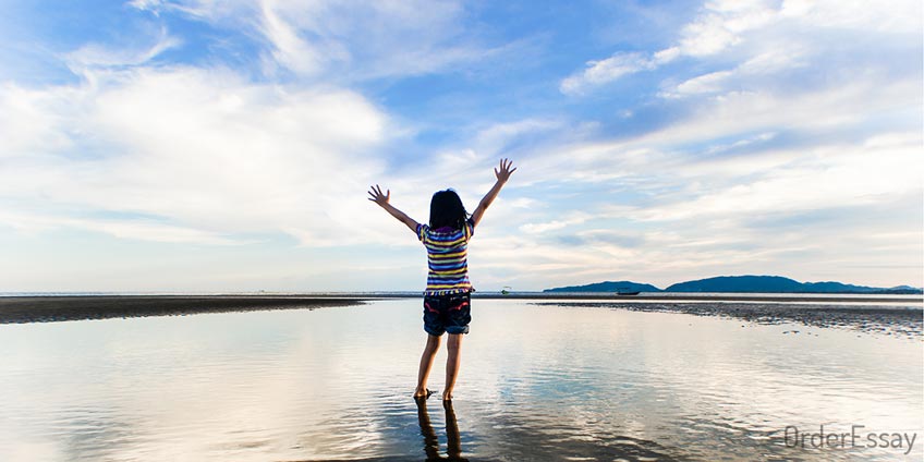 Girl Looking into Sky